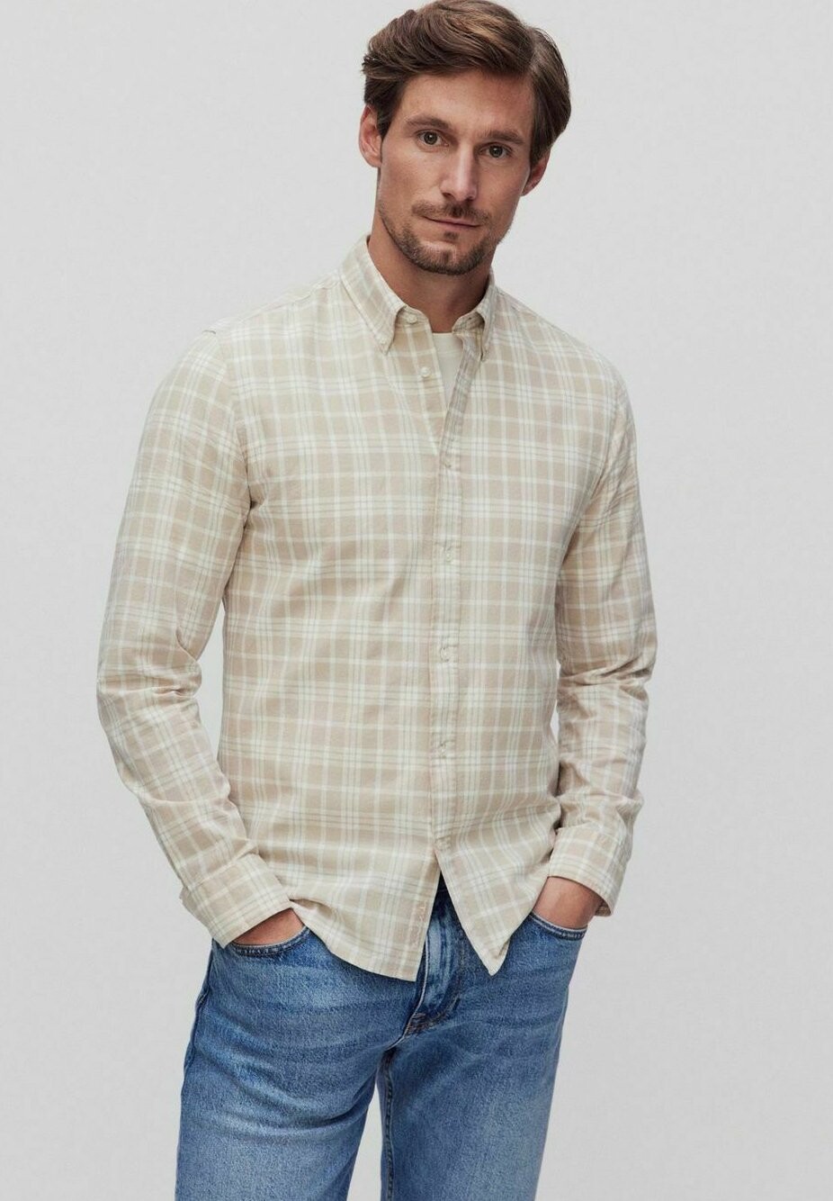 

Рубашка GILLES CHECK SHIRT BONDELID, цвет beige check