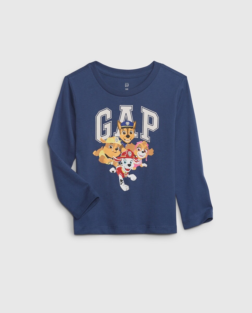 

Футболка с длинным рукавом и логотипом Gap, темно-синий