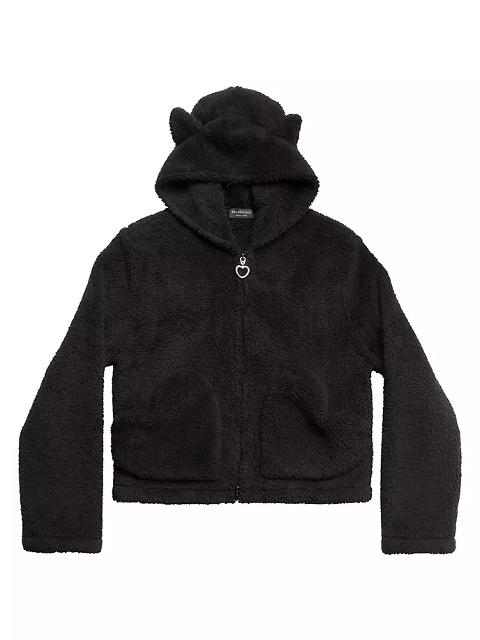 

Толстовка на молнии Softwear Heart маленького кроя Balenciaga, черный