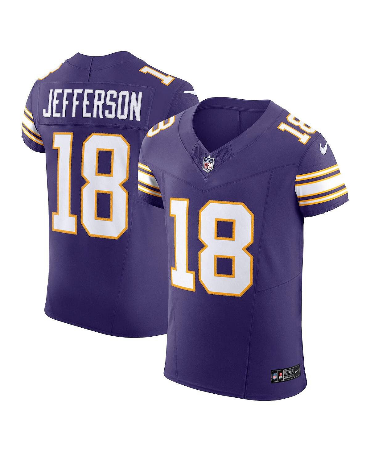 

Мужская футболка Justin Jefferson Purple Minnesota Vikings Alternate Vapor F.U.S.E. Элитный Джерси Nike