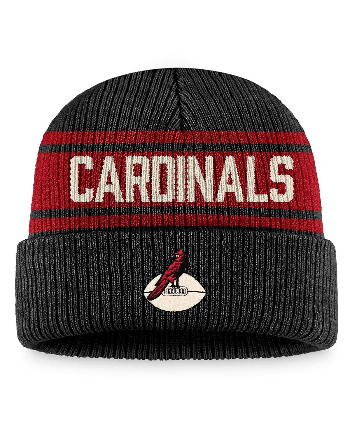 

Мужская фирменная черная вязаная шапка Arizona Cardinals True Classic с манжетами в стиле ретро Fanatics
