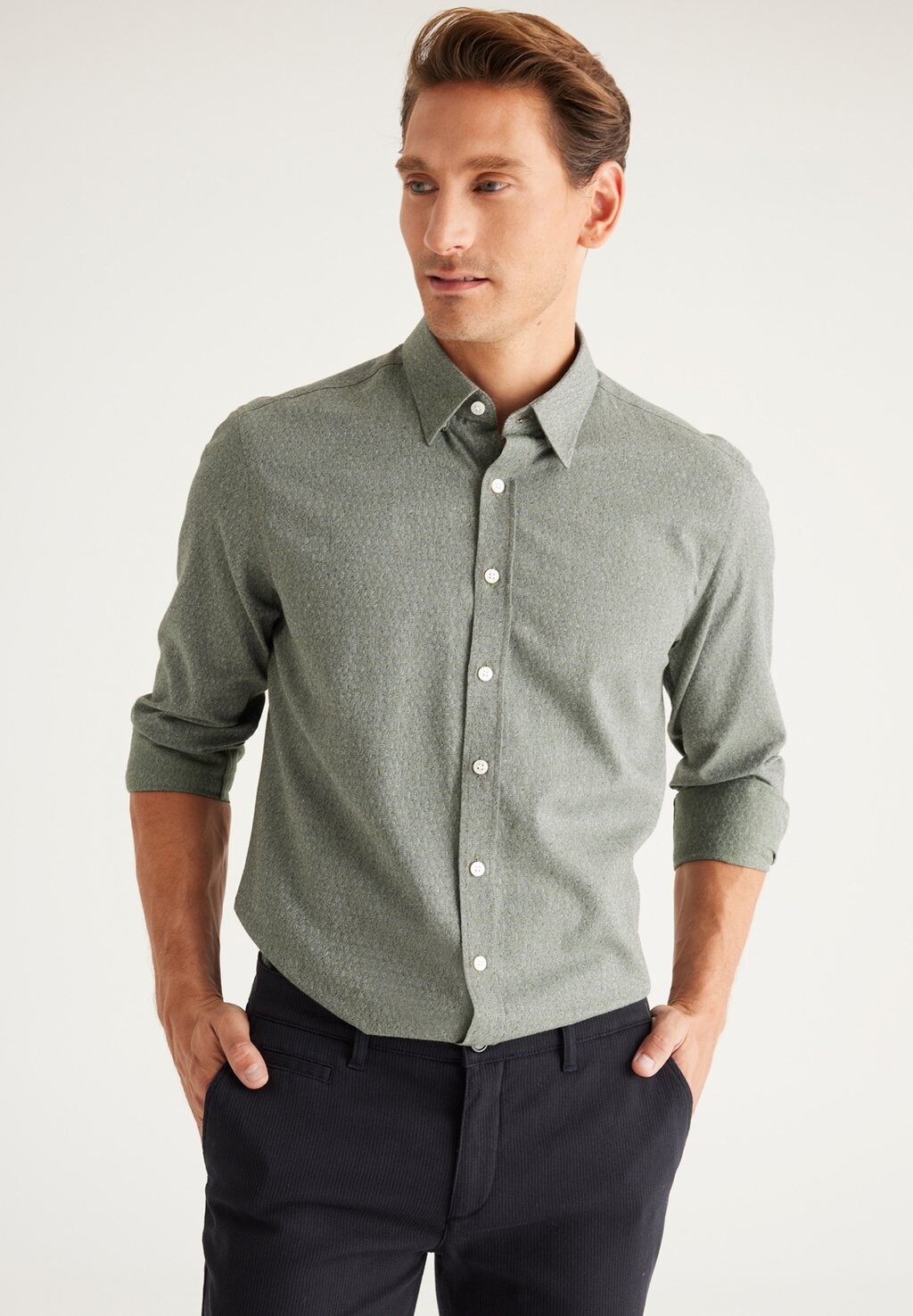 

Рубашка DOBBY AC&CO / ALTINYILDIZ CLASSICS, цвет Slim Fit Dobby Weave Shirt