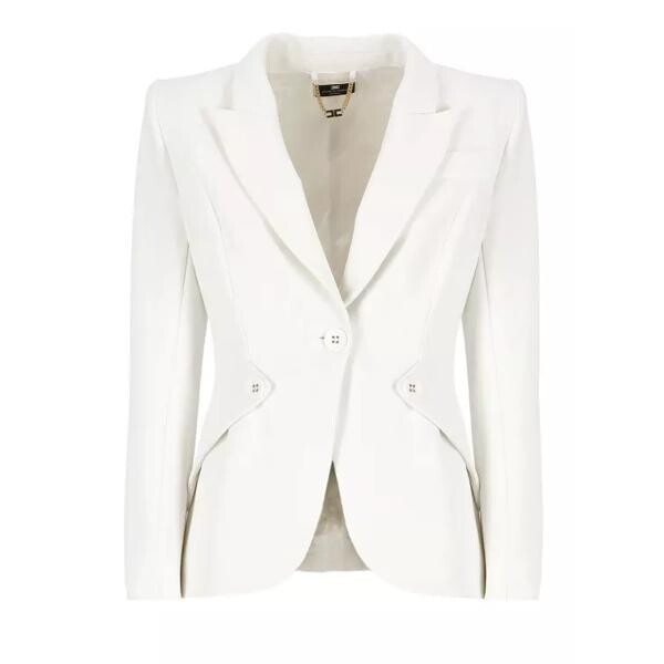 

Куртка crepe stretch blazer Elisabetta Franchi, белый
