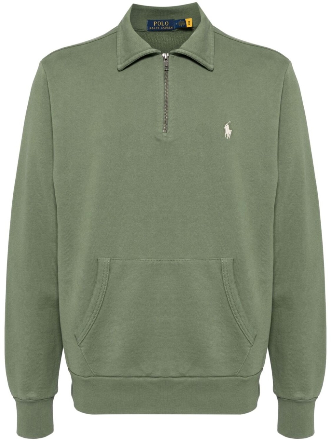 

Polo Ralph Lauren толстовка с вышитым логотипом и застежкой-молнией на половину длины, зеленый