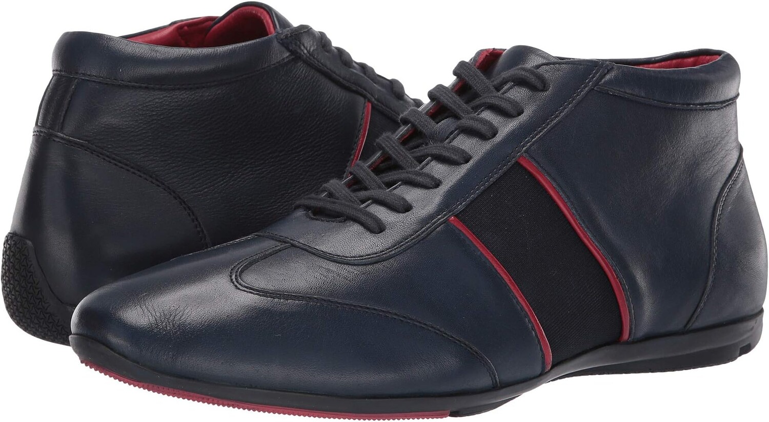 

Кроссовки Carlos by Carlos Santana Fleetwood Mid-Top Sneaker, цвет Navy Blue Calfskin Leather