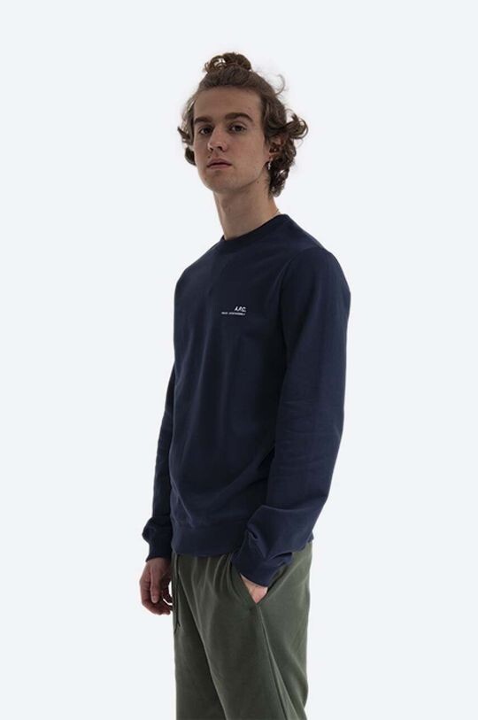 

Хлопковая толстовка Sweat item A.P.C., темно-синий