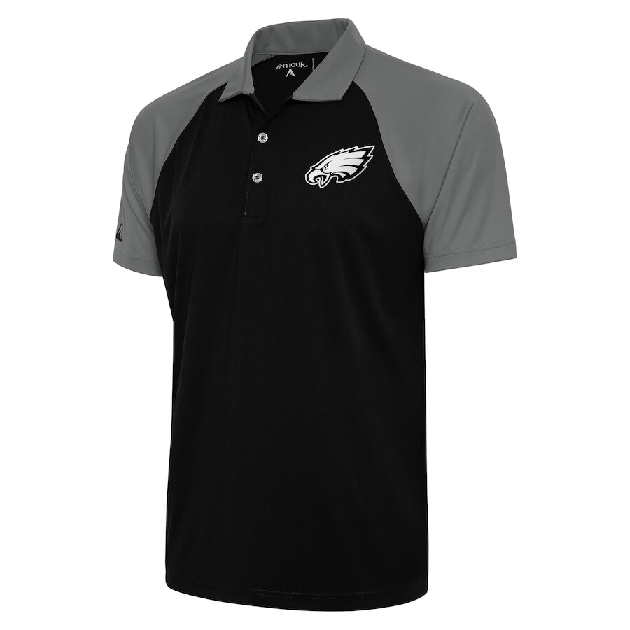 

Поло с коротким рукавом Antigua Philadelphia Eagles, черный