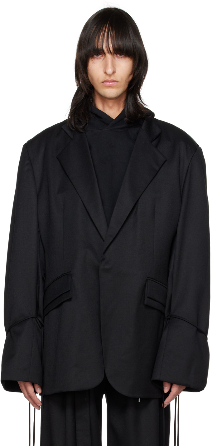 SSENSE Эксклюзивный черный пиджак строгого кроя Parnell Mooney