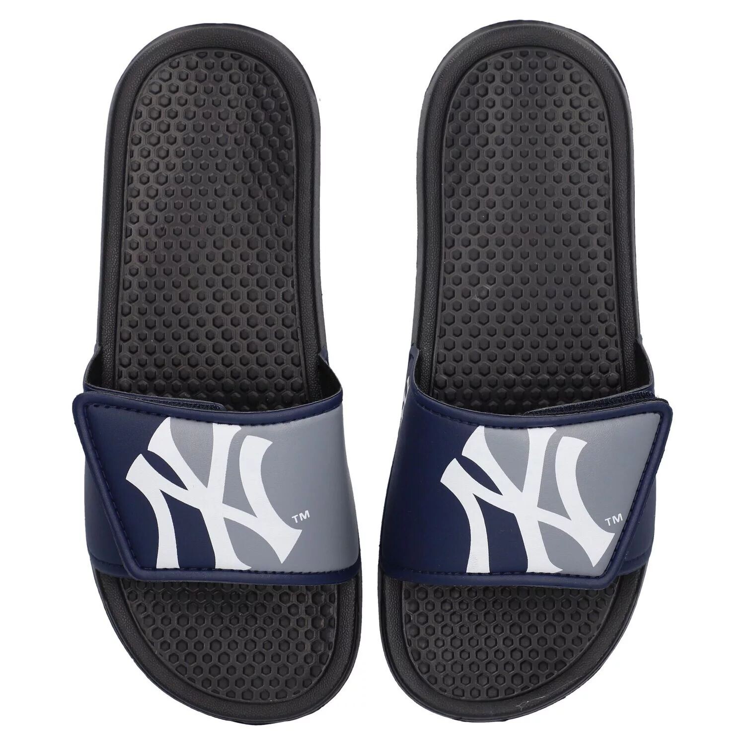 

Молодежные шлепанцы Legacy с цветными блоками и большим логотипом FOCO New York Yankees Unbranded