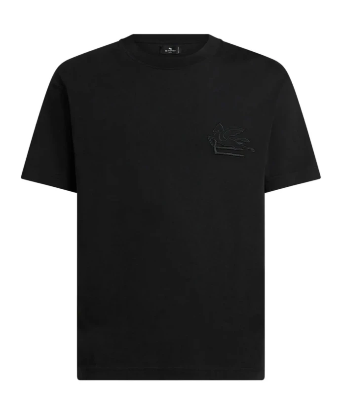 

Хлопковая рубашка с логотипом Etro, черный