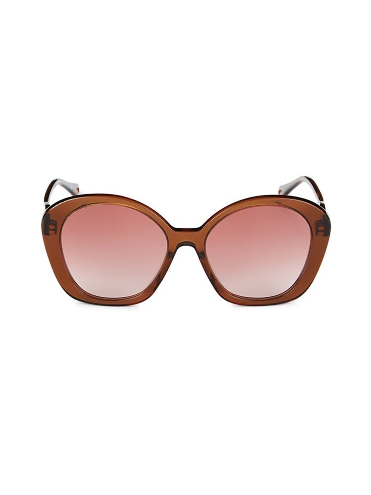 

Круглые солнцезащитные очки 55MM Chloé, цвет Brown Orange