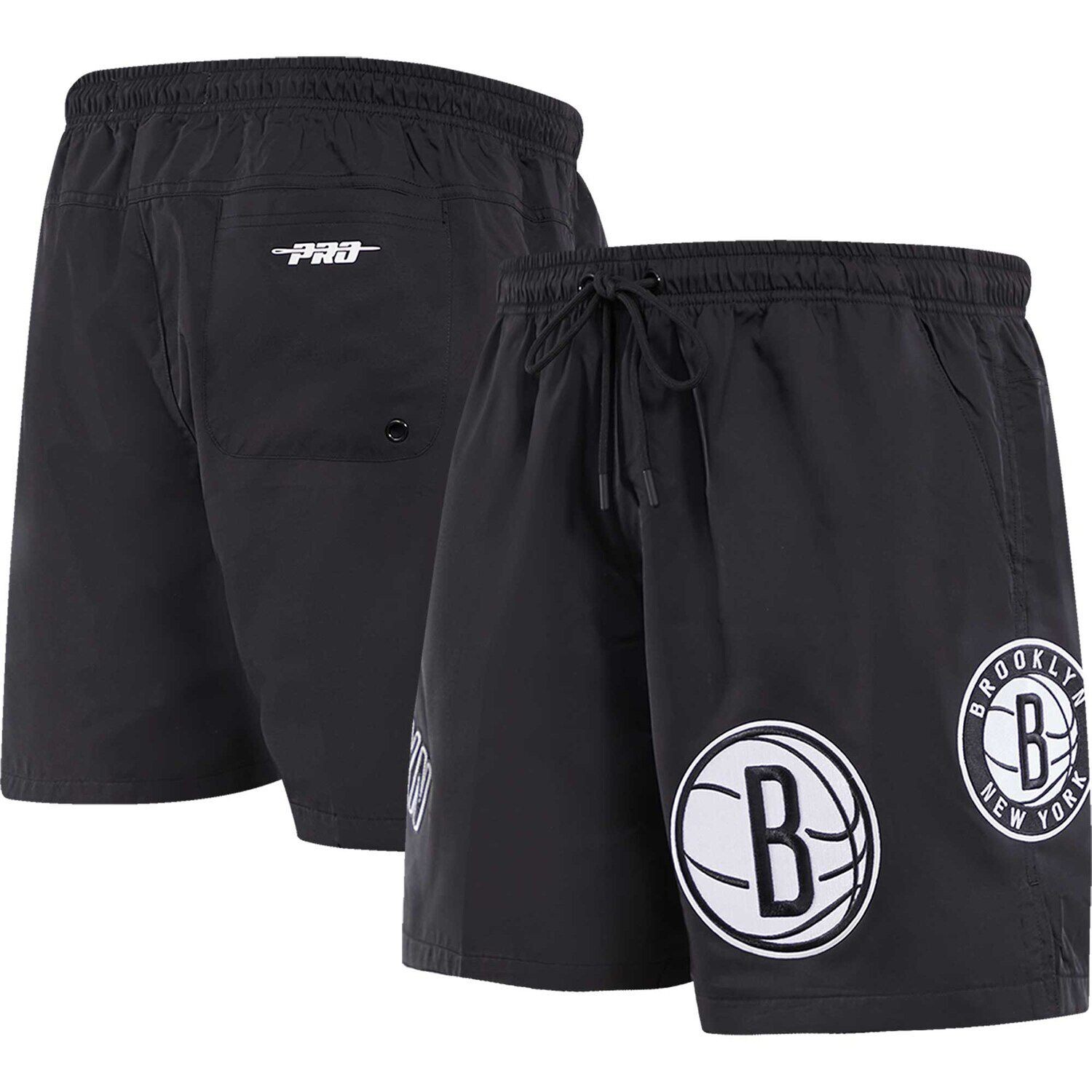 

Мужские классические тканые шорты Pro Standard Brooklyn Nets черного цвета