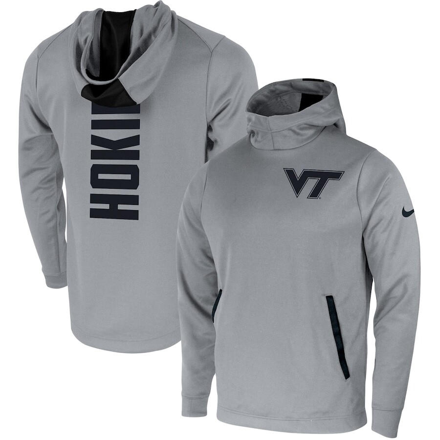 

Пуловер с капюшоном Nike Virginia Tech Hokies, серый