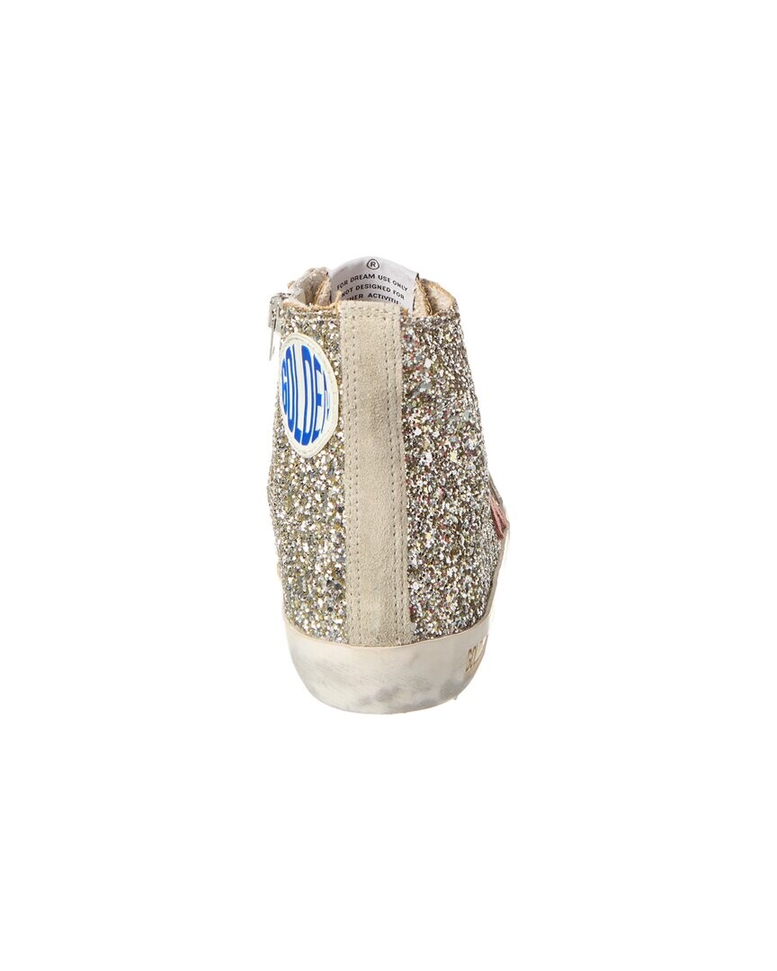 

Кроссовки Golden Goose Francy Penstar из кожи и блесток, серебро