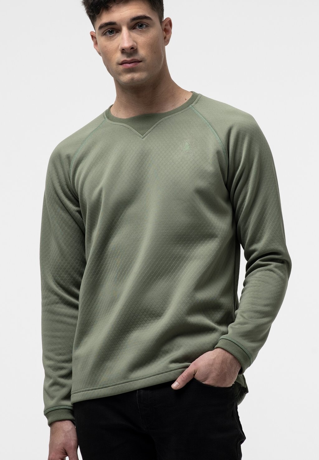

Топ с длинными рукавами SOLID Pinetime Clothing, зеленый