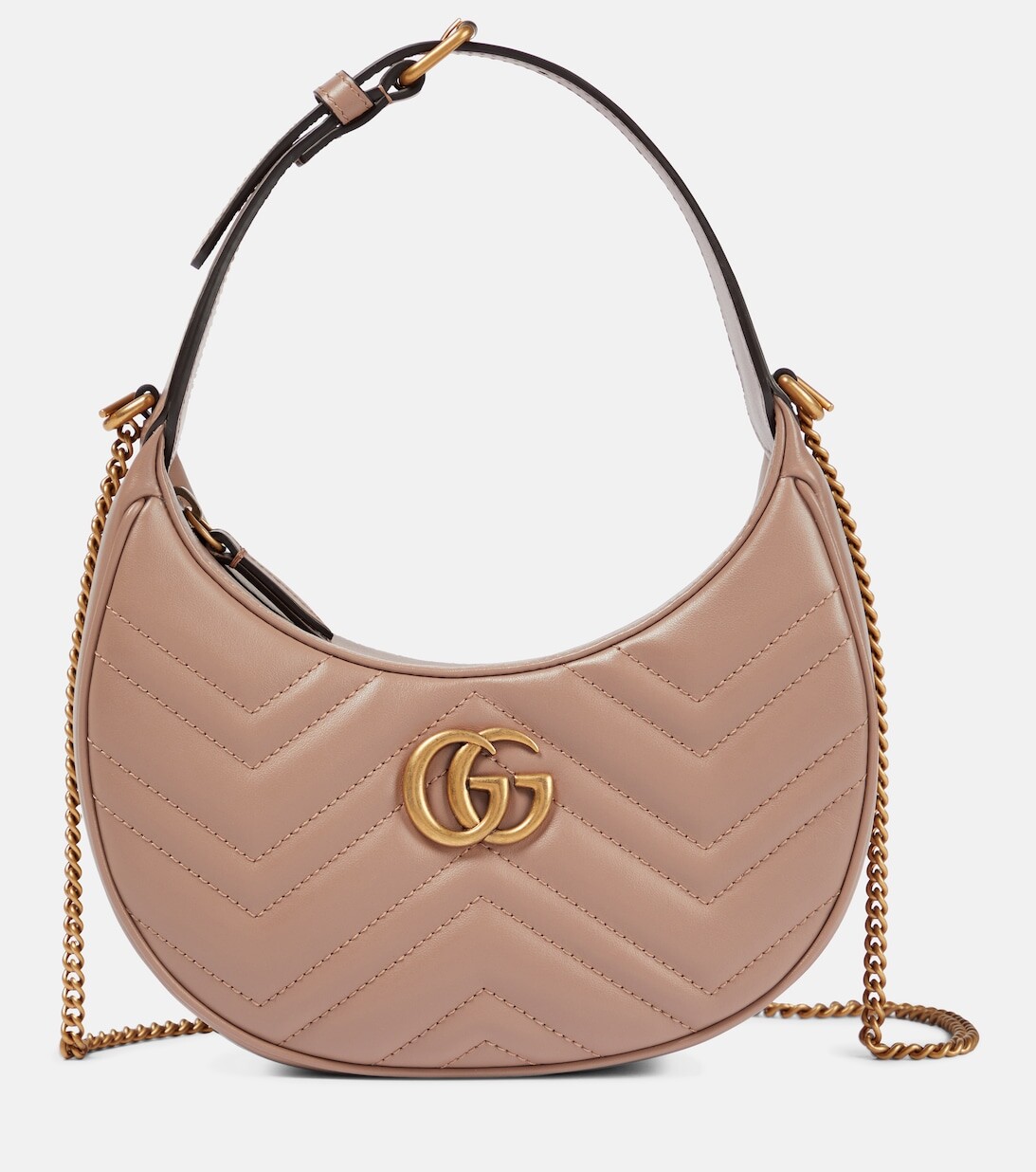 

Кожаная сумка через плечо GG Marmont Mini Gucci, коричневый