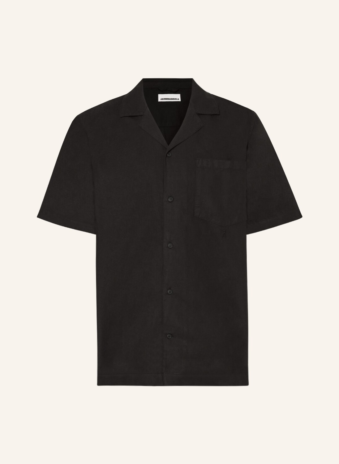 

Рубашка ARMEDANGELS LOVDAAG Comfort Fit mit Leinen, черный