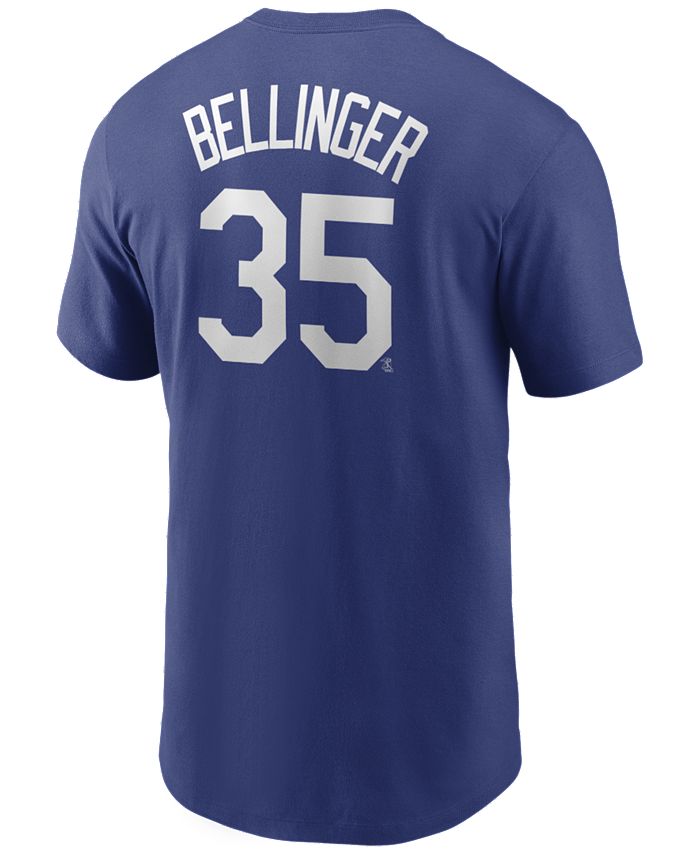 

Мужская футболка с именем и номером игрока Cody Bellinger Los Angeles Dodgers Nike, синий