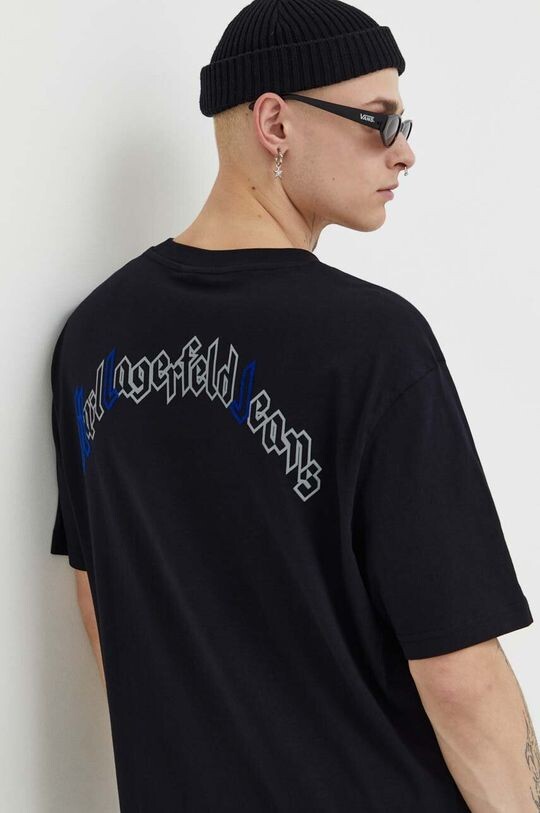 

Хлопковая футболка Karl Lagerfeld Jeans, черный