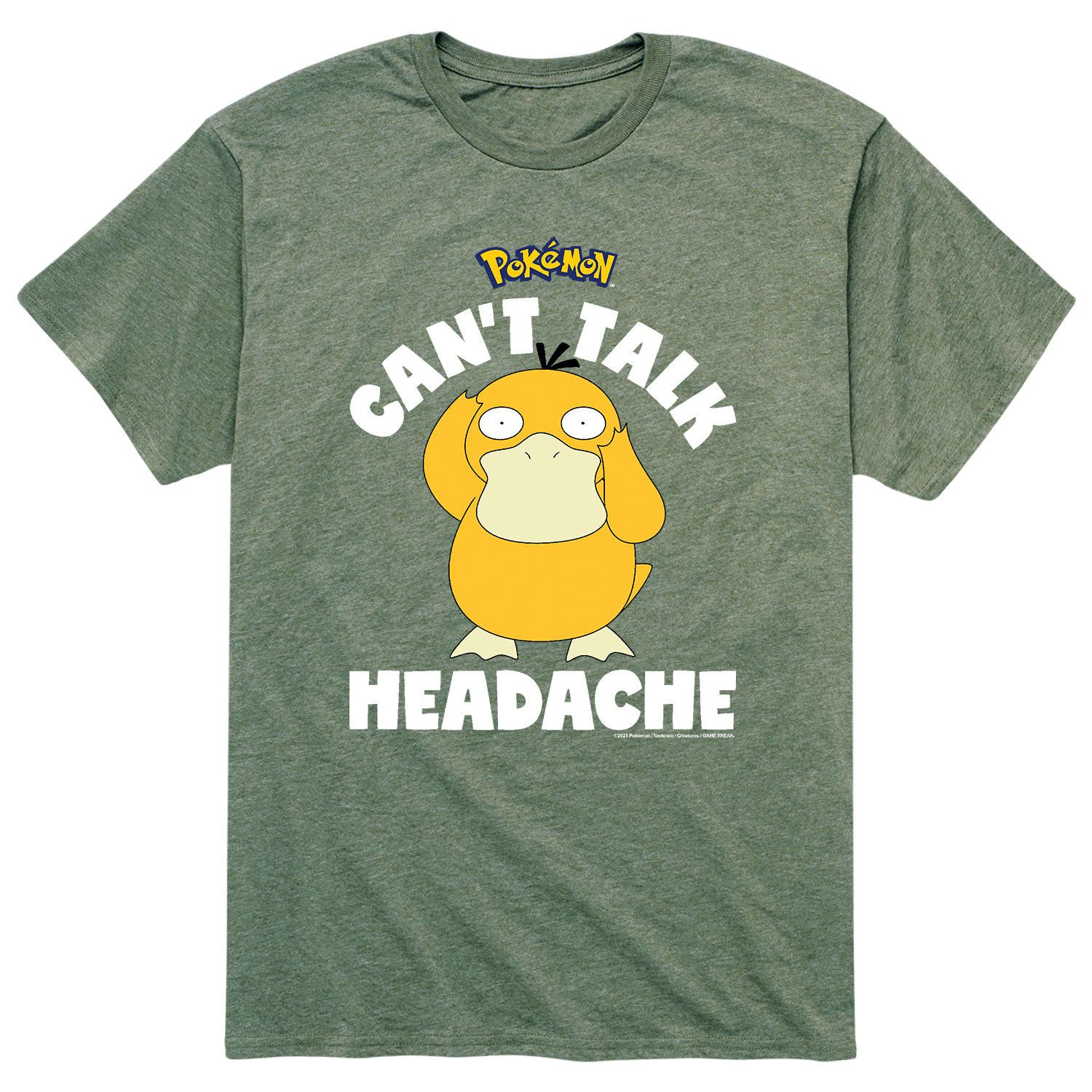 Мужская футболка Pokemon Psyduck от головной боли Licensed Character