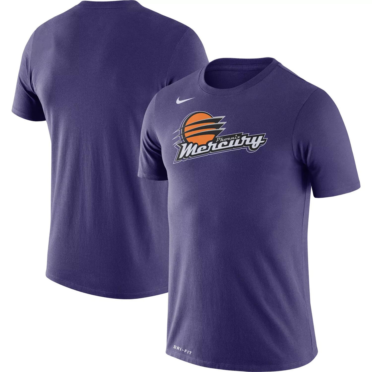 Мужская фиолетовая футболка Nike Phoenix Mercury Logo Performance