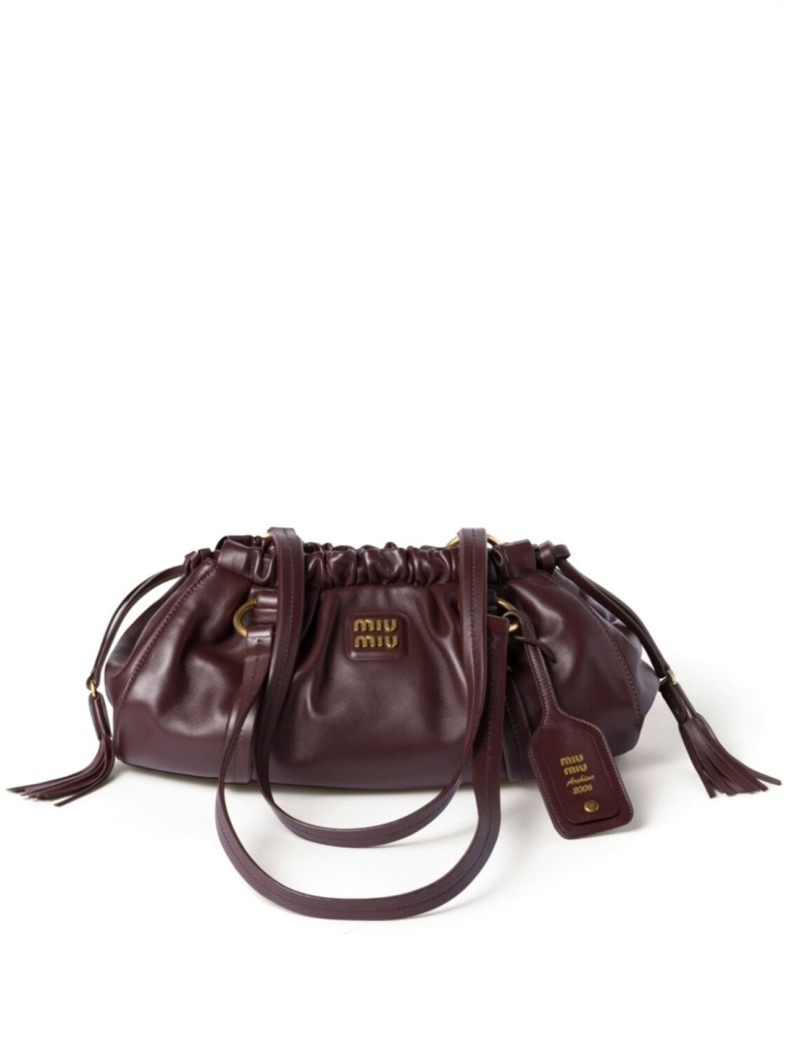 

Miu Miu сумка из кожи наппа Joie, коричневый