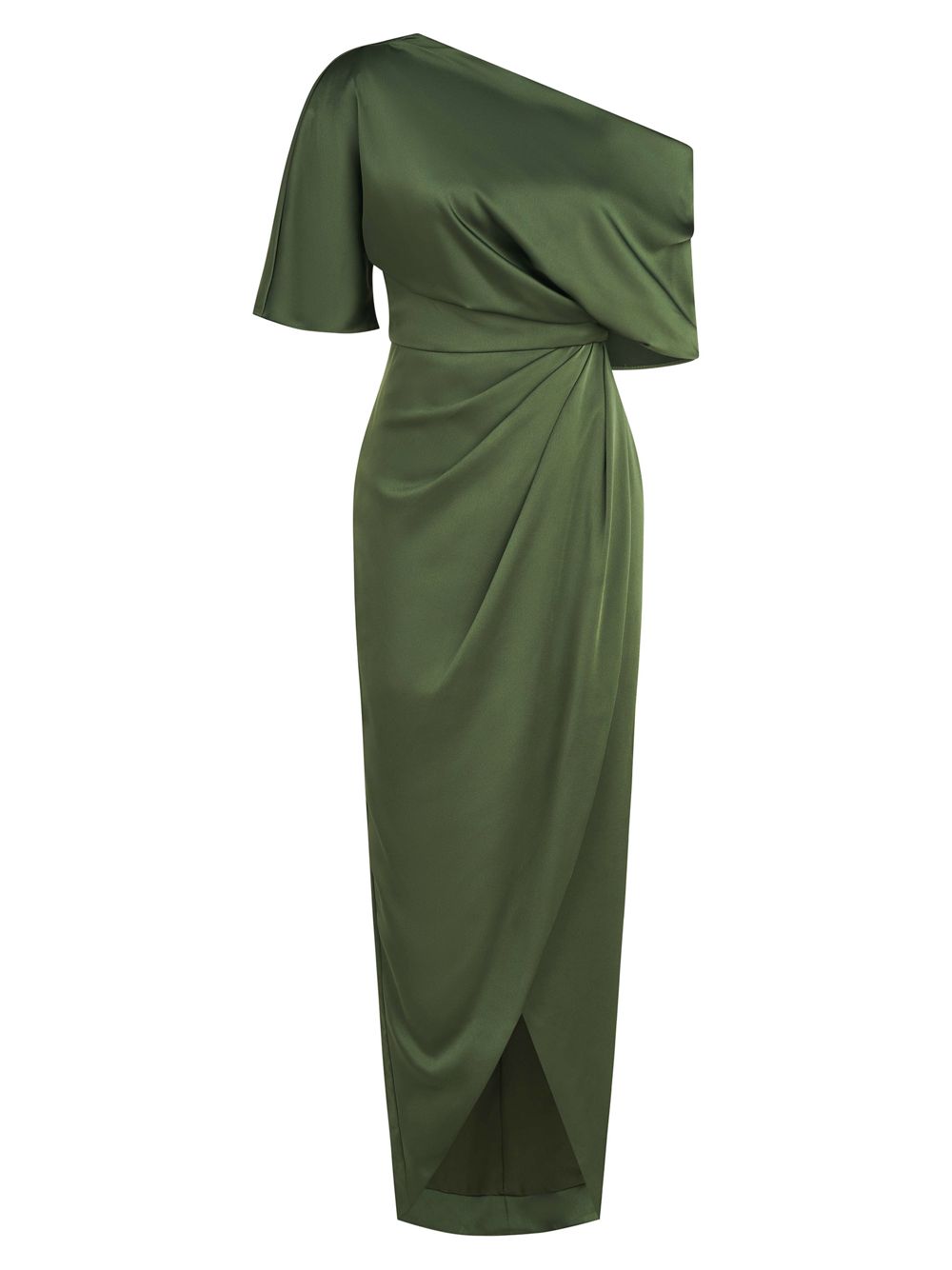 Платье Rayna на одно плечо THEIA, зеленый
