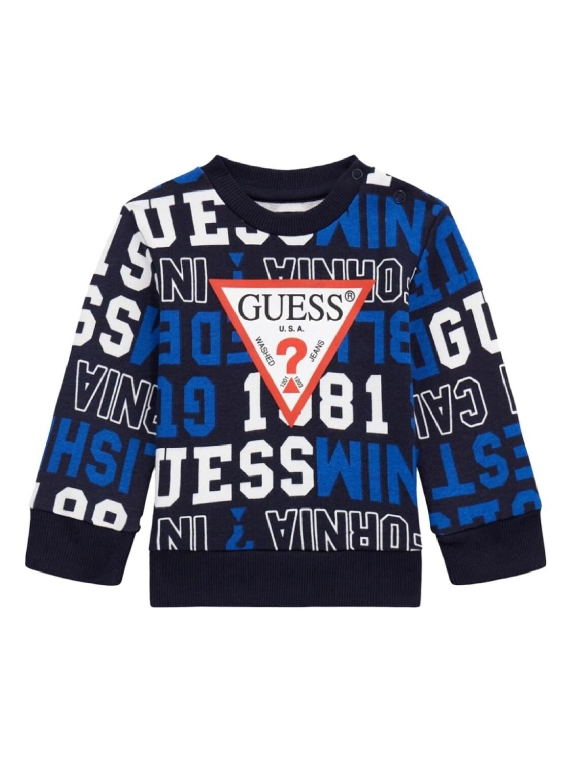 

Guess kids толстовка с логотипом, синий