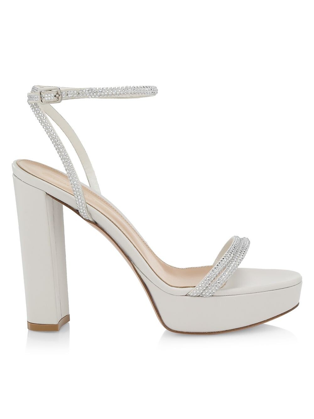 

Босоножки на платформе с кристаллами Gianvito Rossi, белый