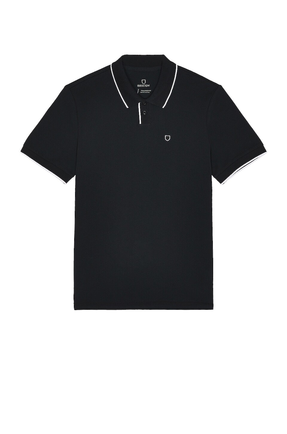 Рубашка Brixton Proper Short Sleeve Polo, черный