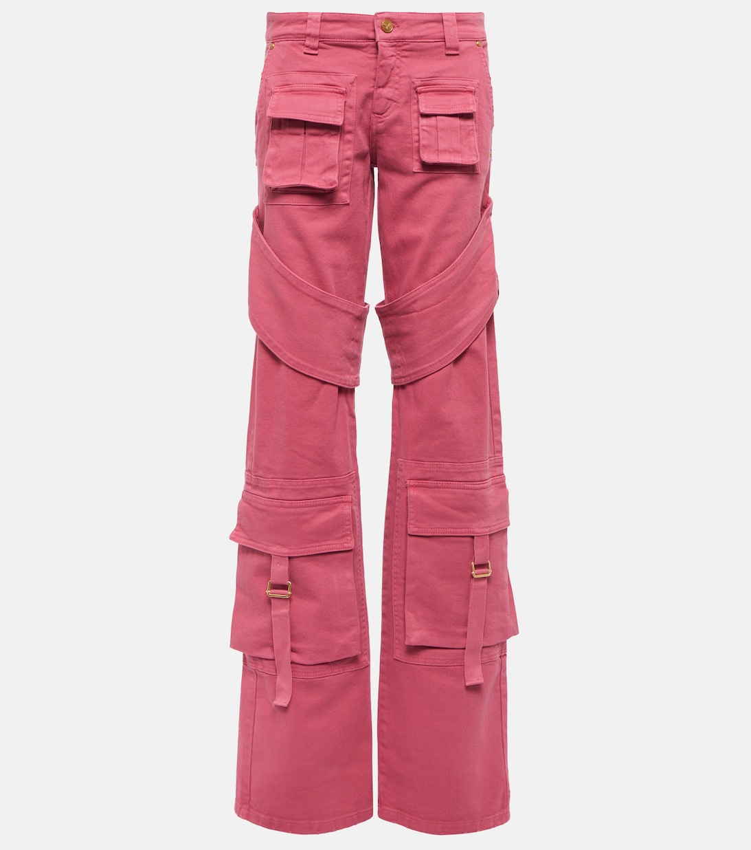 Джинсовые брюки карго BLUMARINE, розовый джинсовые брюки карго с низкой посадкой blumarine черный