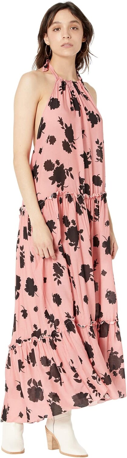 

Пляжное платье Kate Spade New York Bicolor High Neck Halter Cover-Up Dress, цвет Shell Pink