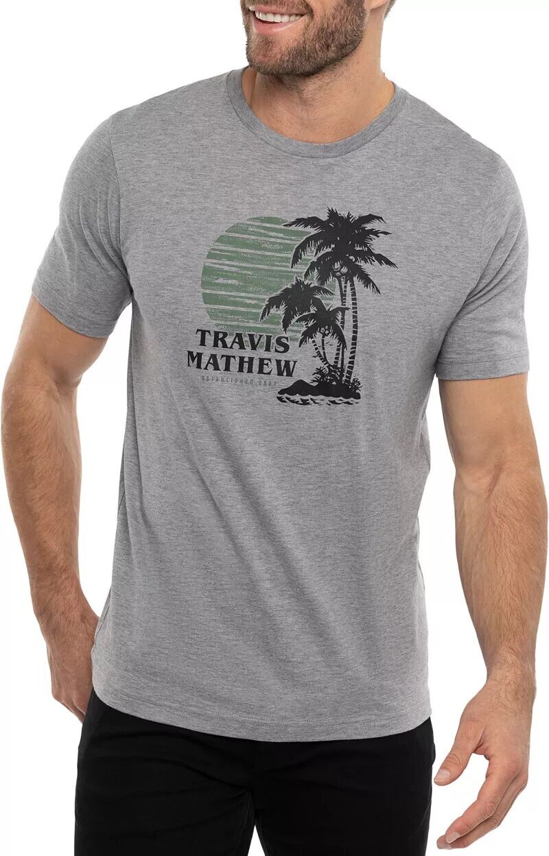 

Мужская футболка для гольфа с графическим рисунком TravisMathew Por Favor, серый