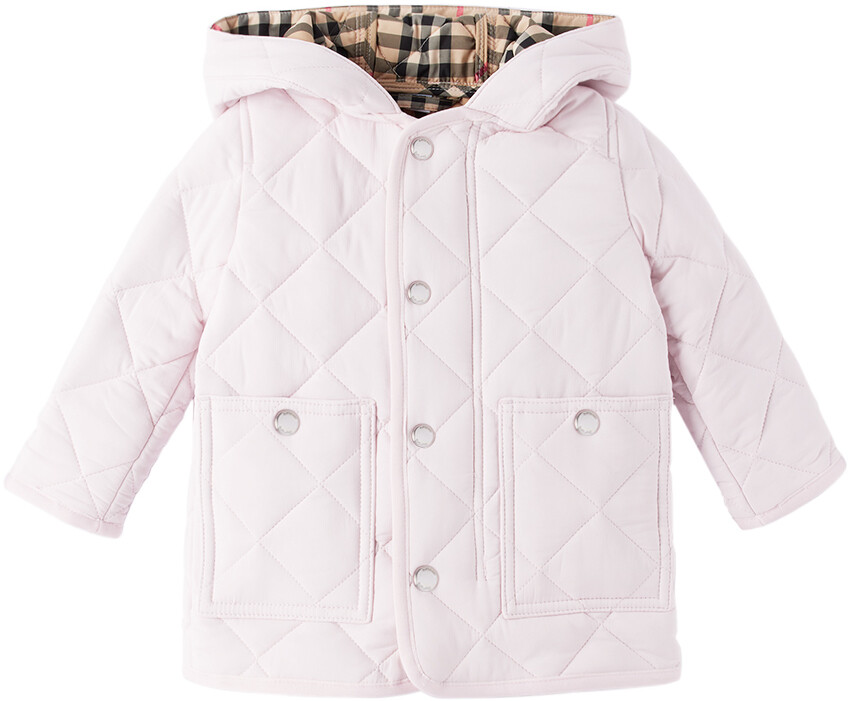 

Стеганое пальто Baby Pink Алебастровый розовый Burberry