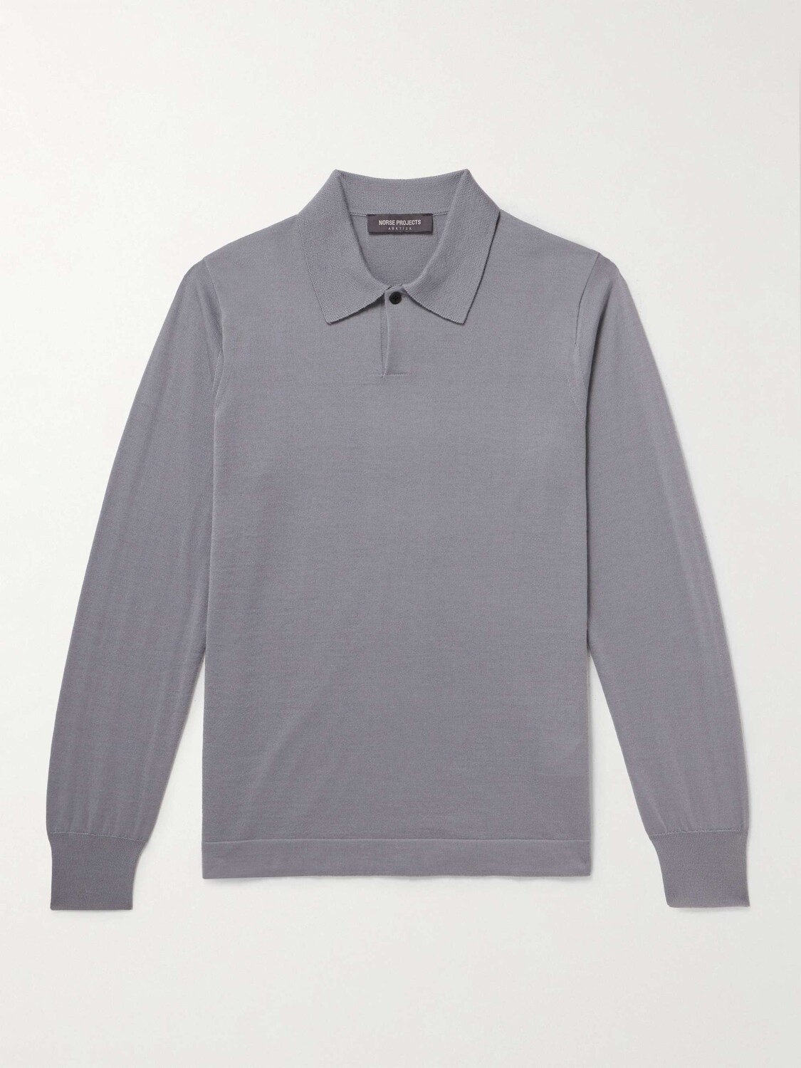

Рубашка поло из смеси мериносовой шерсти NORSE PROJECTS ARKTISK, серый