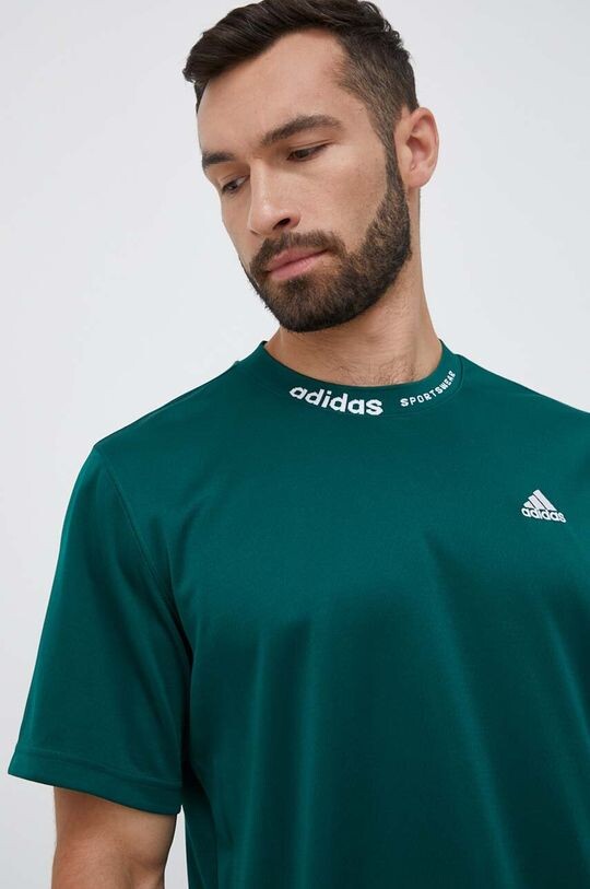 

Хлопковая футболка adidas, зеленый