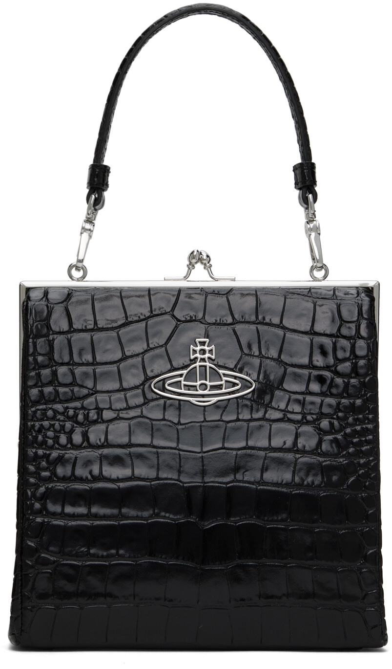 

Черная сумка в квадратной оправе Queeny Vivienne Westwood