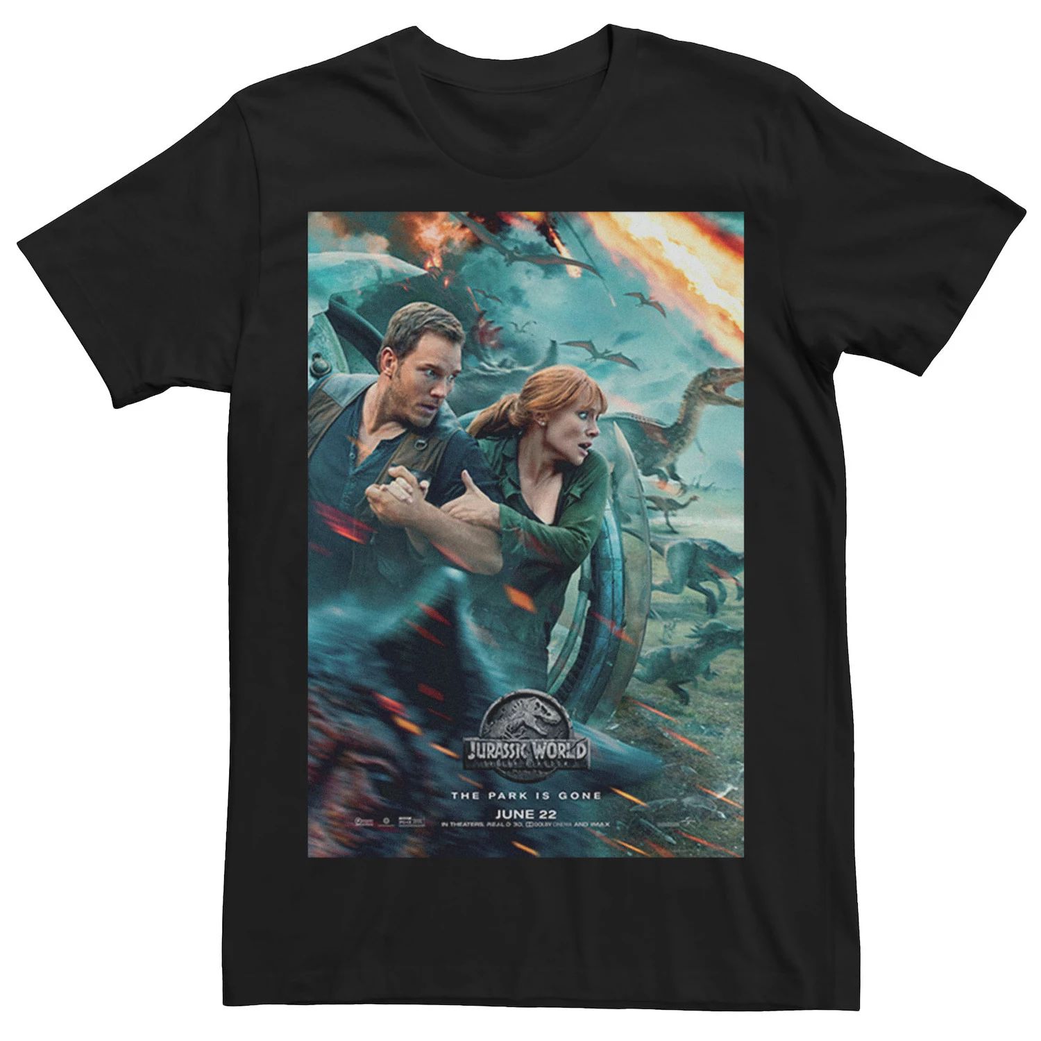 цена Мужская футболка с постером к фильму «Мир Юрского периода» Оуэн Клэр Licensed Character