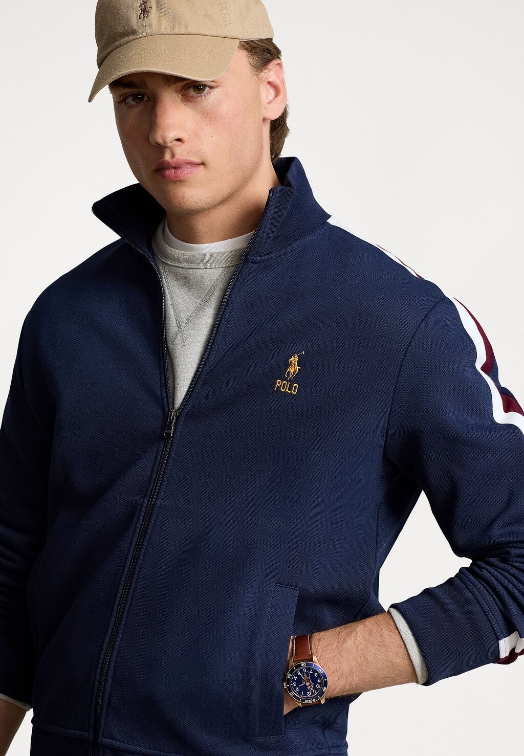 

Толстовка DOUBLE KNIT TRACK JACKET Ralph Lauren, темно-синий