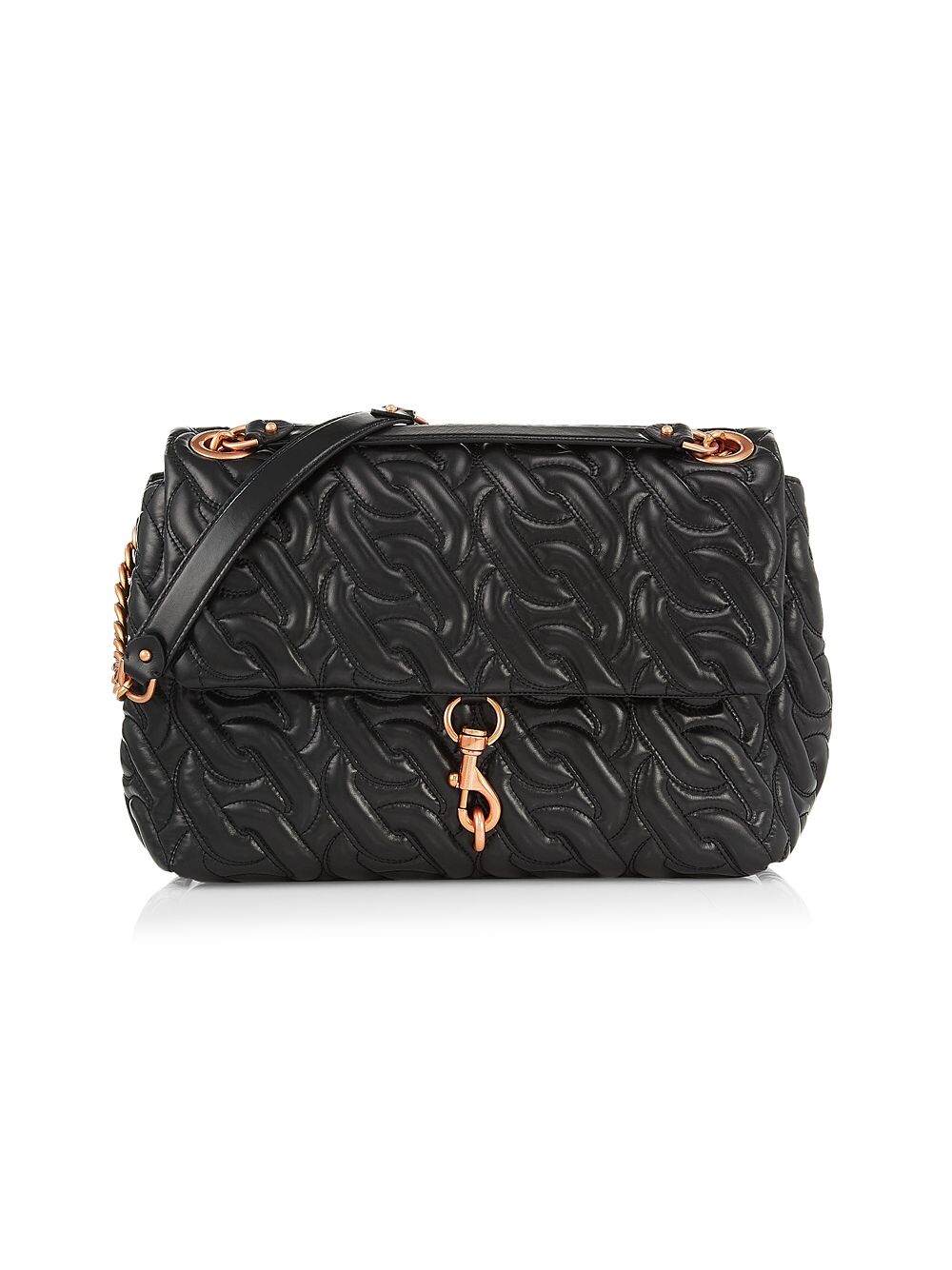 

Стеганая кожаная сумка через плечо Edie Rebecca Minkoff, черный