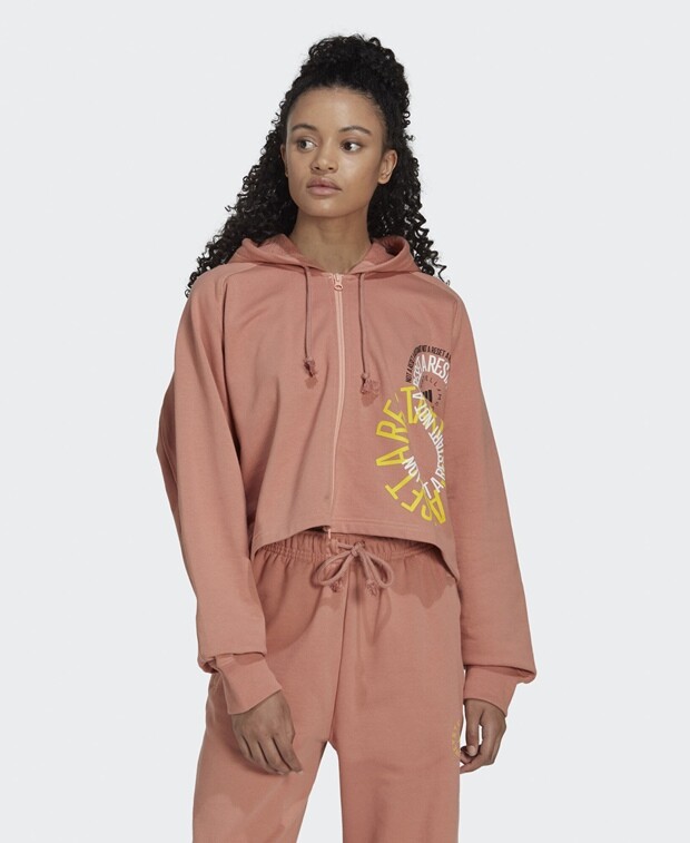 

Толстовка с капюшоном adidas, розовый