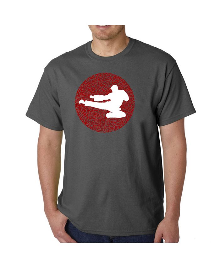 Мужская футболка с изображением боевых искусств Word Art LA Pop Art, серый чоу лили анатомия боевых искусств