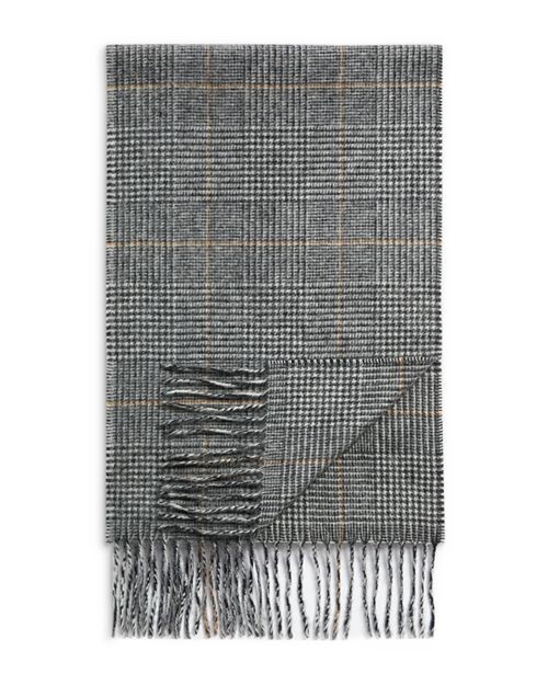 

Большой кашемировый шарф в клетку Glen The Men's Store at Bloomingdale's, цвет Gray