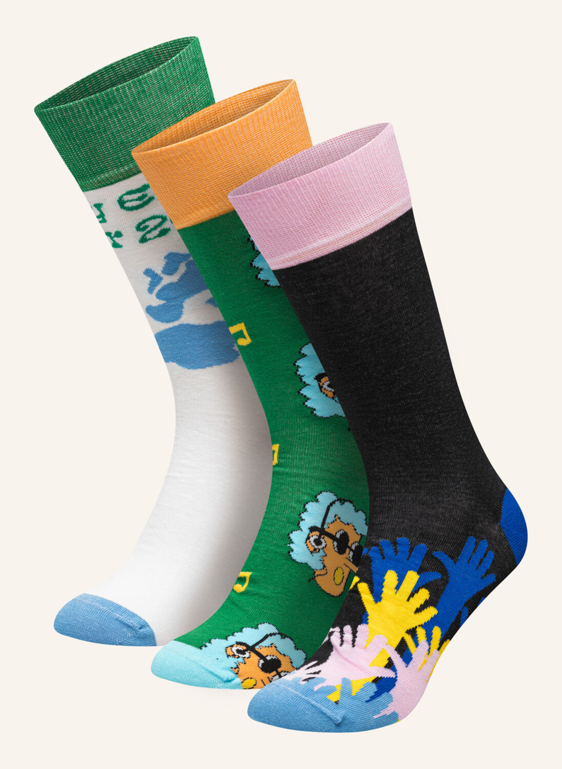 

Комплект из 3 носков festival vibes DillySocks, цвет SCHWARZ/WEISS/ROT