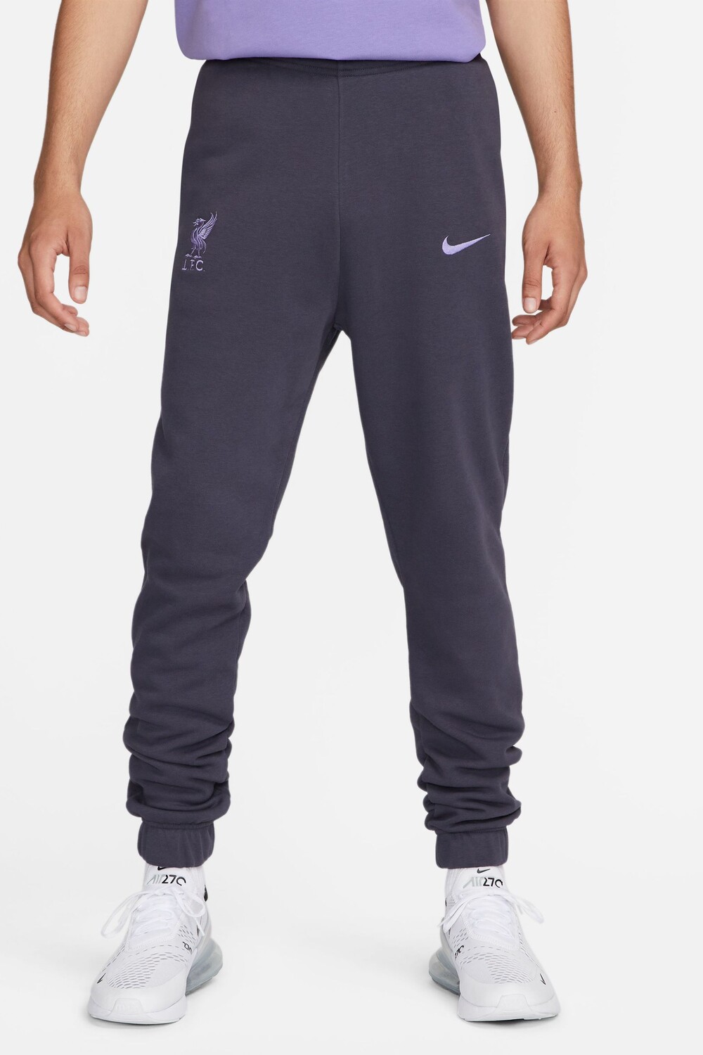 

Флисовые беговые брюки Liverpool FC Nike, черный