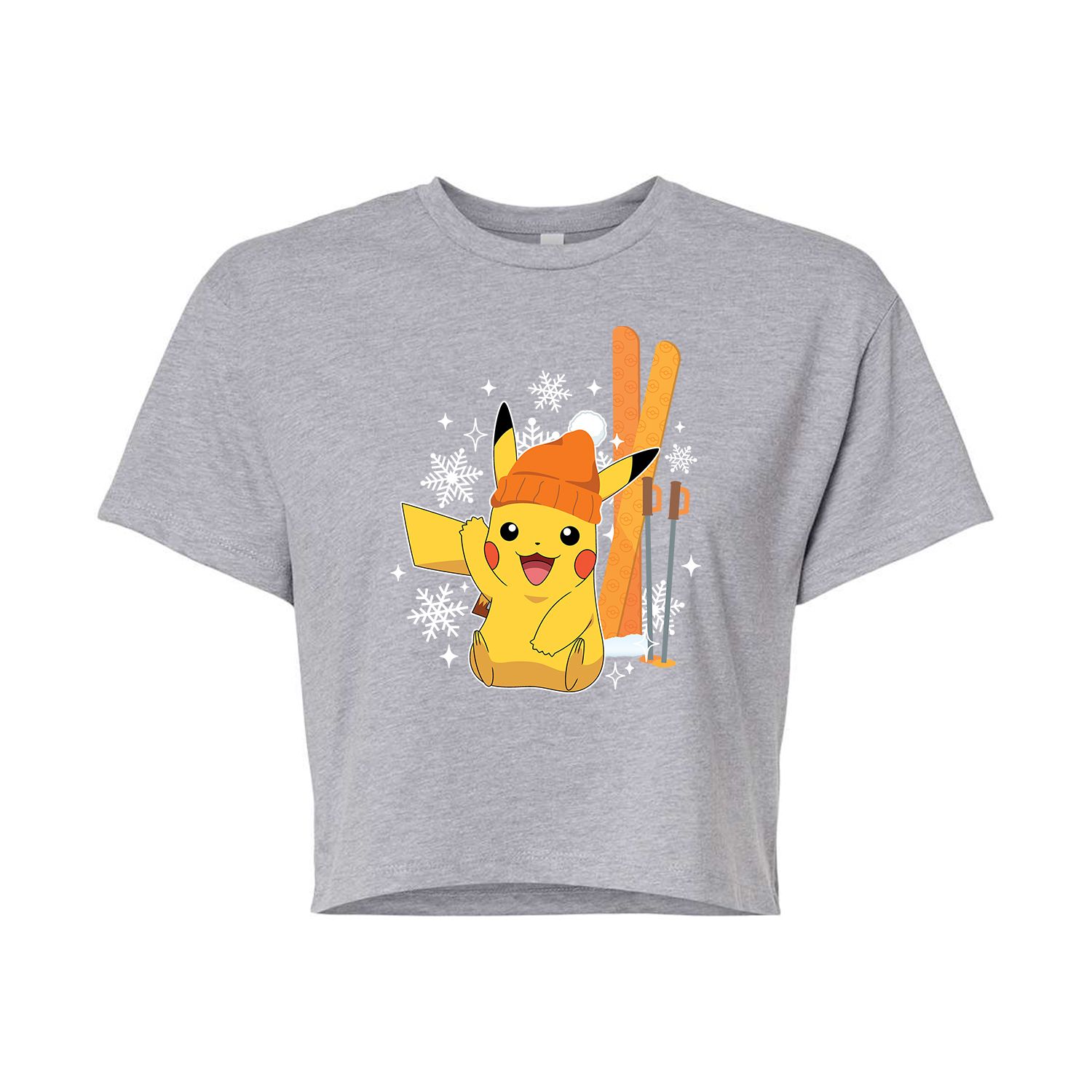 Укороченная футболка для юниоров Pokemon Skiing Licensed Character