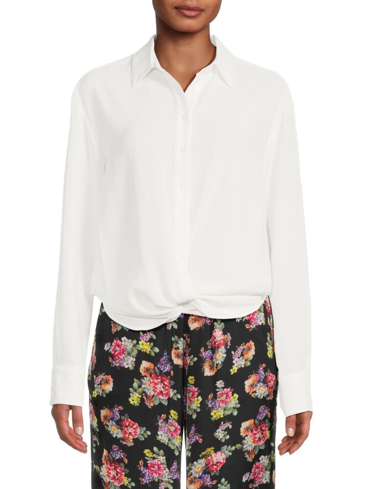 

Рубашка на пуговицах с закручивающимся краем Calvin Klein, цвет Soft White