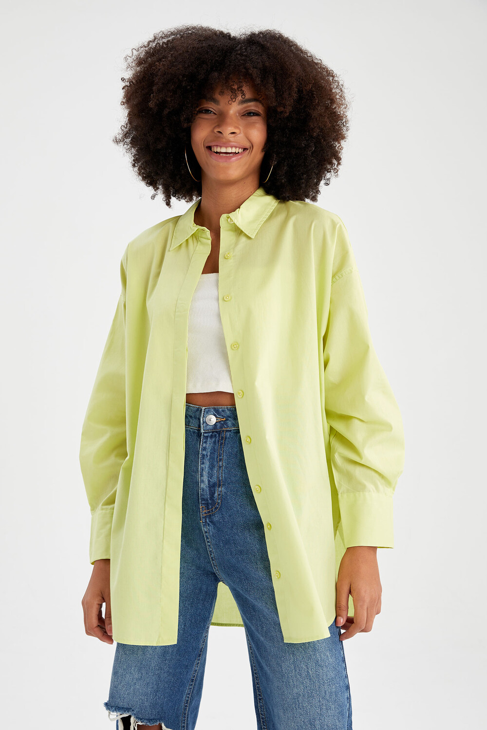 

Блуза DeFacto Hemd OVERSIZE FIT, светло-зеленый