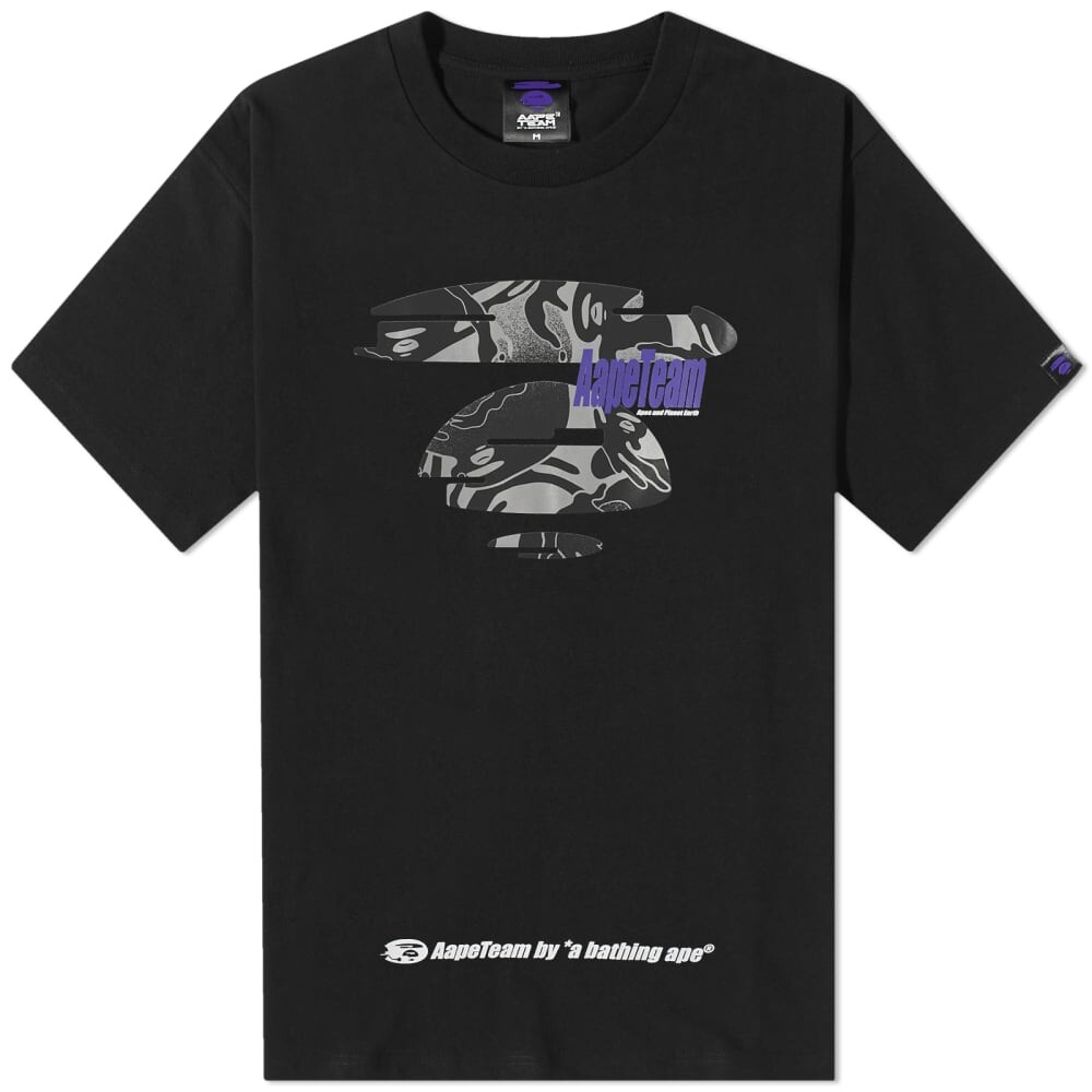 

Футболка AAPE Metaverse Moon Face, черный