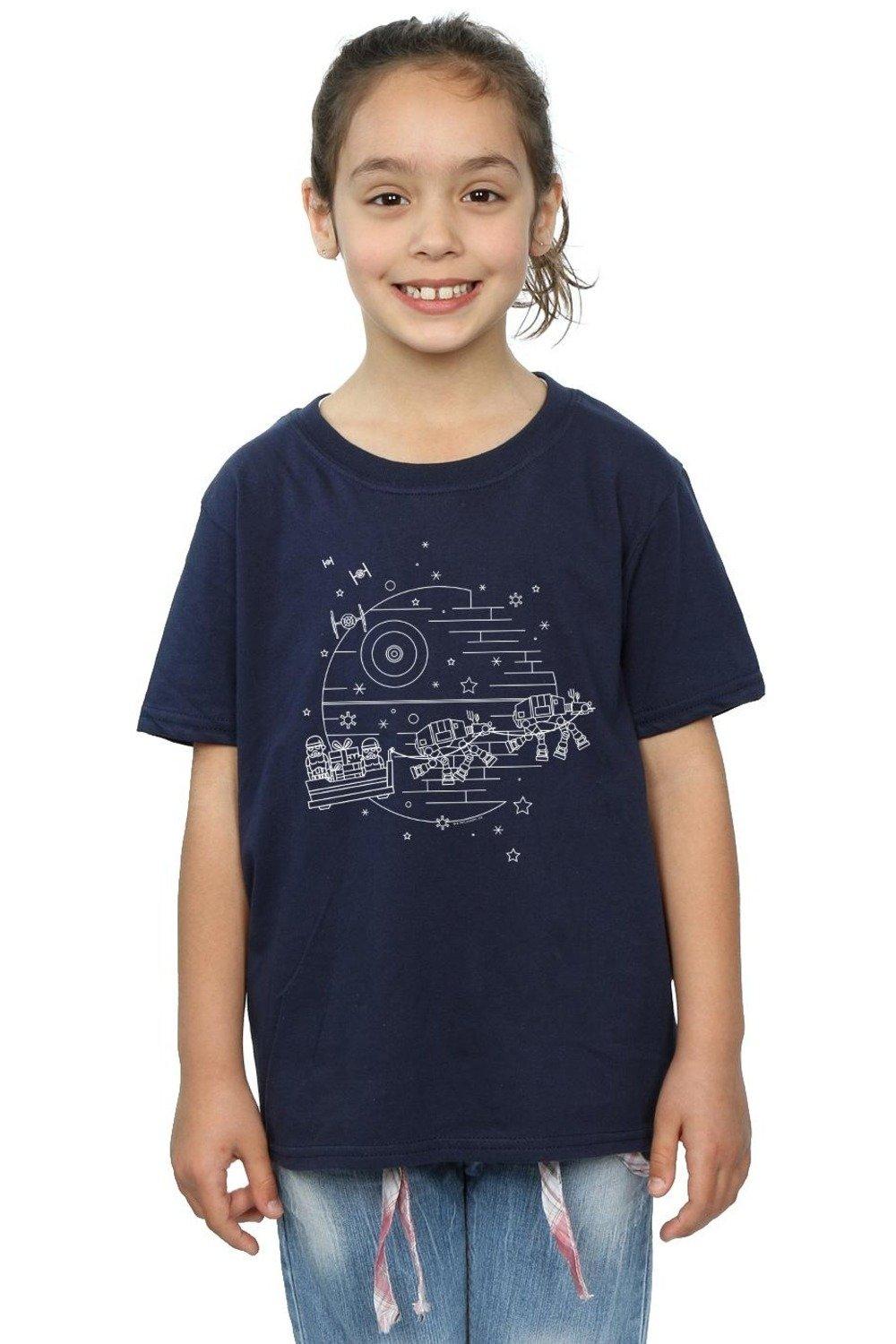Хлопковая футболка «Звезда Смерти» Star Wars, темно-синий